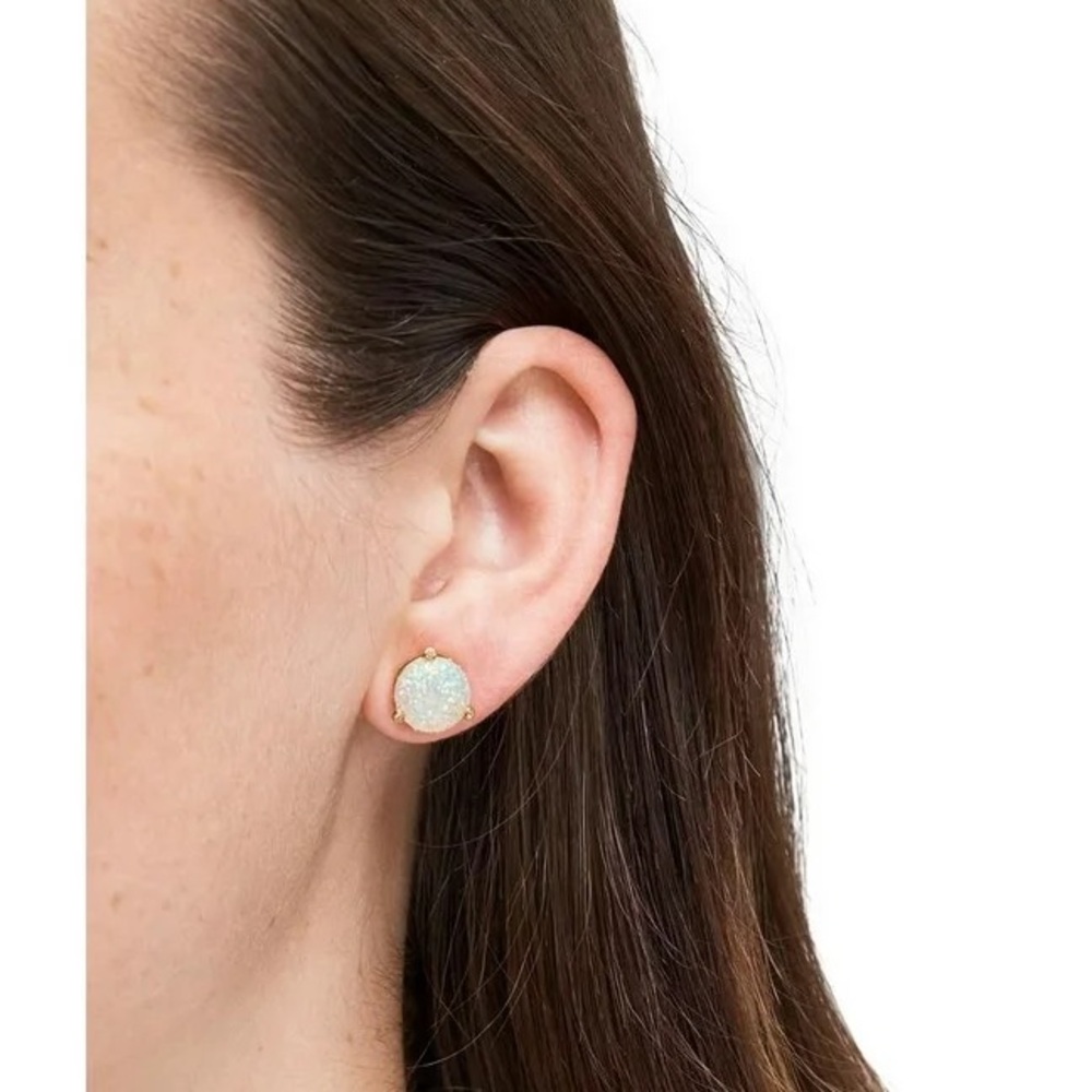 NWT Kate Spade Rise and Shine Opal Glitter Stud Earrings - Picture 4 of 5